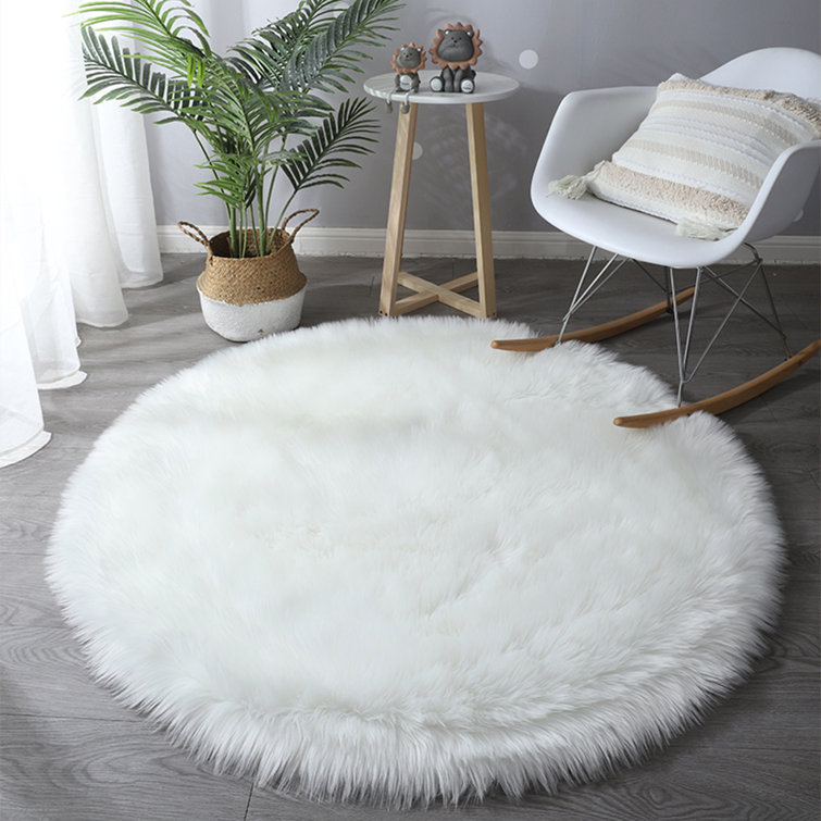 Small faux sheepskin discount throw